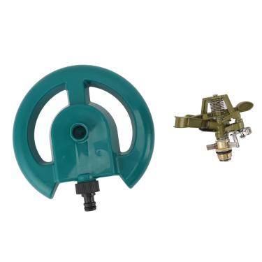 Imagem de Oubit Aspersor de água rotativo para jardim, irrigador de grama giratório eficiente de liga de plástico G1/2 para pátio de quintal