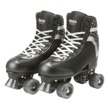 Imagem de Fênix - Patins Roller Skate - Ajustável Preto 31-34 - Fenix