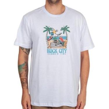 Imagem de Camiseta Rock City Bali Never Stop Riding Branco-Unissex
