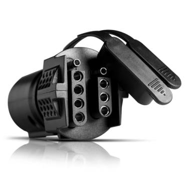 Imagem de OPT7 Adaptador de reboque 2 em 1 de 7 pinos para 4 e 5 pinos, lâmina de 7 vias para reboque plano de 4 e 5 vias para engate de reboque de caminhão, 9,5 cm de comprimento x 4,4 cm de diâmetro