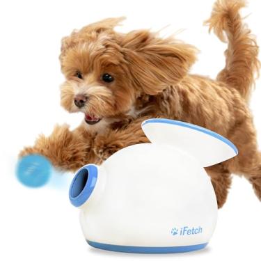 Imagem de iFetch Lançador automático de bolas para cães pequenos a médios, máquina de brinquedo interativa interna/externa, inclui 3 mini bolas de tênis