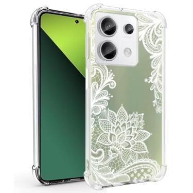Imagem de Sidande Capa para Redmi Note 13 Pro 4G, Poco M6 Pro 4G 23117RA68G Capa para meninas e mulheres, capa protetora de telefone fina em TPU flexível e floral transparente para Xiaomi Redmi Note 13 Pro 4G