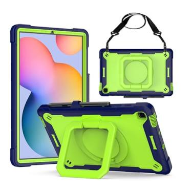 Imagem de zukof Capa para Galaxy Tab S6 Lite 2024/2020/2022, capa resistente à prova de choque com alça, alça de ombro, suporte, suporte para caneta S para tablet Samsung Tab S6 Lite de 10,4 polegadas P620/P610