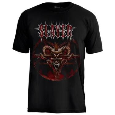 Imagem de Camiseta Slayer Pentagram Skull - Stamp