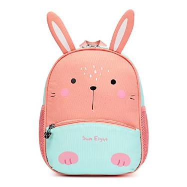 Imagem de Mochila infantil para meninas e crianças, linda mochila escolar de coelho 3D para bebês e meninos de 2 a 5 anos, Rosa