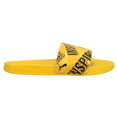 Imagem de Puma Mens Leadcat X Distinct Life Slides Sandals Casual - Gold,Red - Size 12 M