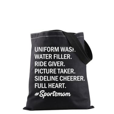 Imagem de JXGZSO Bolsa esportiva divertida para mãe, beisebol, mãe, futebol, mãe, presente para mãe, presente de dia de jogo, Bolsa Sports Mom, One Size