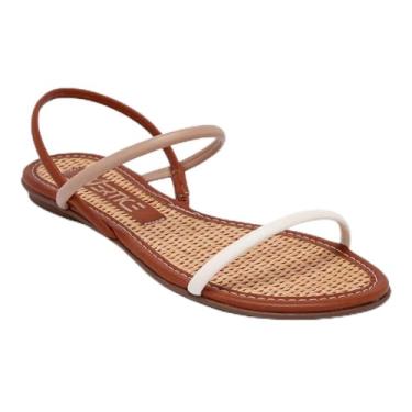 Imagem de Rasteira Feminina Palha Tressê - Caramelo 34