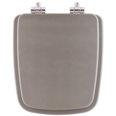 Imagem de Assento Sanitário Poliester Soft Close Boss Gris Cinza Fosco para vaso Incepa
