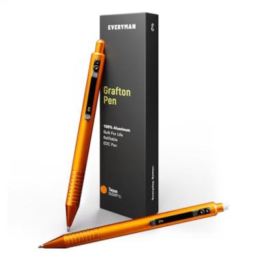 Imagem de Everyman Conjunto de caneta e lápis Grafton, Taipan | Caneta esferográfica de tinta gel de metal EDC premium + lapiseira | Ferramentas de escrita executiva recarregáveis para escritório, negócios