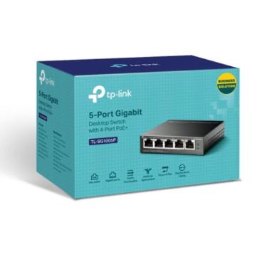 Imagem de Switch TP-LINK Gigabit de 5 Portas com 4 Portas PoE+