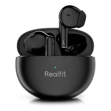 Imagem de Fone de Ouvido Bluetooth Sem Fio Realfit F2 Pro | Bluetooth 5.4 | Baixa Latência em Jogos | True Wireless Sport | Controle Touch | Microfone embutido | Headset (Preto)