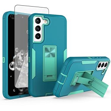 Imagem de Asuwish Capa de celular para Samsung Galaxy S22 Plus 5G com película protetora de tela de vidro temperado e suporte fino, acessórios para celular Gaxaly S22+5G Galaxies S22plus 22S + S 22 22+ G5