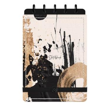 Imagem de Caderno de Disco Iscool Sketchbook Lírico Abstrato Ritmos De Ouro P