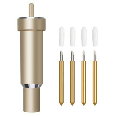 Imagem de Lâmina e caixa de ponta fina premium, lâminas de ponta fina de substituição Chaokant para Cricut Maker 3/Maker/Explore 3/Air 2/Air/One, lâminas de ponta fina de 1,0 mm (4 peças), adequadas para cortar