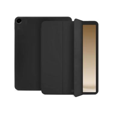 Imagem de Gshield Capa Case Capinha Clear View para Tablet com Suporte Integrado e Espaço para Caneta Touch (Preta, Samsung Galaxy Tab A9 8.7")