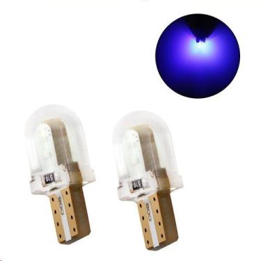 Imagem de Par Lâmpada Led Silicone Placa Mala Teto Pingo T10 8 Chips  - Lagos Im