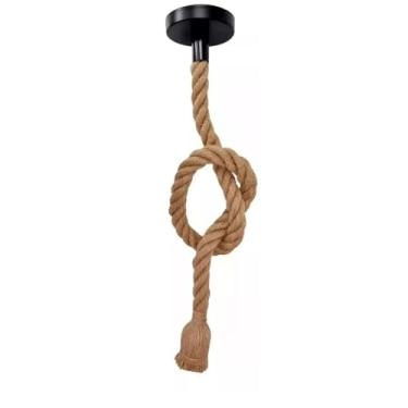 Imagem de Kit 3 Peças Pendente Corda Retro Vintage Rústico Decorativo E27