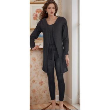 Imagem de conjunto lanzinha 3 pçs femenino - jhass, Cinza, G
