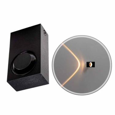 Imagem de Arandela ARC Em Alumínio Preta P/ Área Externa LED 1W Br. Quente OPUS 