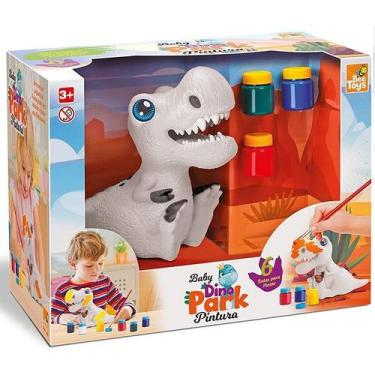 Imagem de Dinossauro para Pintar BABY Mini Dino PARK Bee TOYS 0693, Branco, .