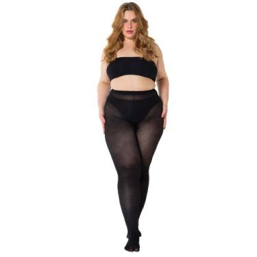 Imagem de Meia Calça Fio 80 Plus Size Feminina Trifil Opaca, Preto, 3XG