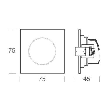 Imagem de Kit 10 Spots de Led Taschibra Alltop MR11 Quadrado 3W Bivolt 3000K Luz