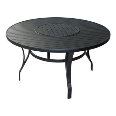 Imagem de Mesa 1,80m Diâmetro Com Centro Giratório Toda Em Alumínio - Sarah Móve