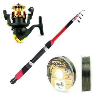 Imagem de Kit De Pesca Vara Telescópica + Molinete e Linha (Ref. 16) - Life Pesc