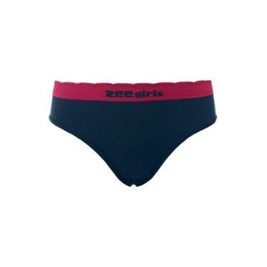 Imagem de Calcinha Tanga Infantil Sem Costura - Zee Rucci, P, Azul marinho
