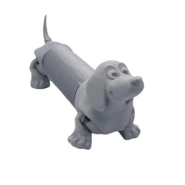 Imagem de Pet Cachorro Salsicha articulado impressão 3d 14,5 - Garcia 3D, Preto