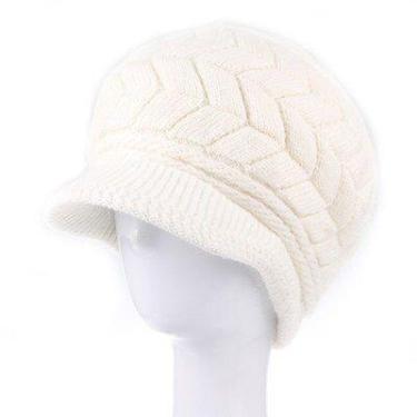 Imagem de Boínas Feminina De lã e Malha Com Pele De Coelho - ElaShopp, Roxo