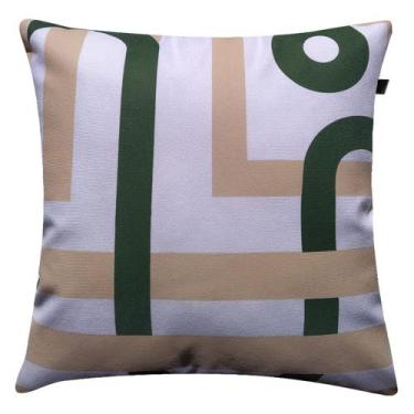 Imagem de Almofada Veludo 40x40cm Persi Verde/Bege - FASTLAR