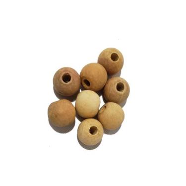 Imagem de Bolinha De Madeira Natural Conta Artesanato Olho 22 mm - Argola, 200 u