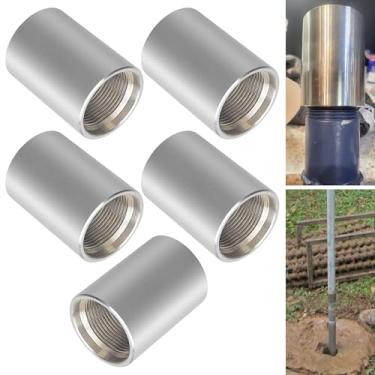 Imagem de Acoplamento de acionamento de poço galvanizado de 5 peças de 1-1/4 pontos para Mfg Drcoup125 1-1/10.2 cm, encaixe conecta o ponto do poço ao tubo de acionamento