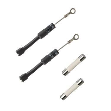 Imagem de W11256462 Retificador de diodo de micro-ondas e fusível de cerâmica 30 Ab, pacote com 4, substitui EXPHV13, WB27X1160, W10245187, EXPHV10, WPW10492276, AP6784287