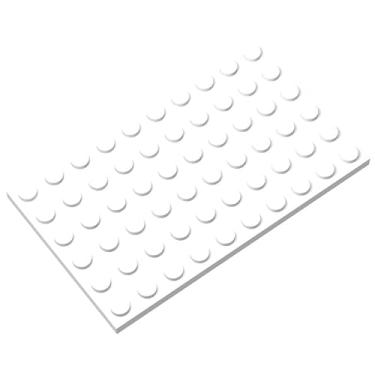 Imagem de Classic White Plates Bulk, White Plate 6x10, Building Plates Flat 10 Piece, Compatible with Lego Parts and Pieces: 6x10 White Plates(Color: White)