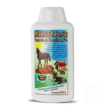 Imagem de Shampoo Antibacteriano Mersey Peróx Peróxido de Benzoíla para Cães, Gatos e Equinos - 500ml