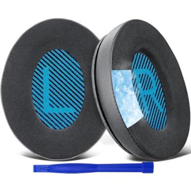 Imagem de SoloWIT Almofadas de Ouvido para Bose Fones, Almofadas de Reposição para Bose QuietComfort 15 QC15 QC25 QC2 QC35/Ae2 Ae2i Ae2w/SoundTrue & SoundLink Around-Ear & Around-Ear II-Azul&Preto