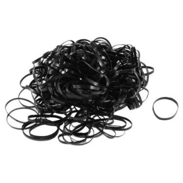 Imagem de 240 Unidades Elásticos Pretos Pequenos De Silicone Para Cabelo - lynx 