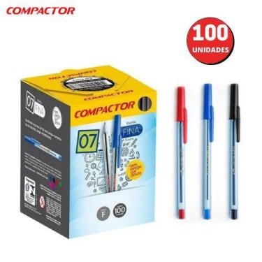 Imagem de 100 Canetas Esferográfica Caixa C/100 Un cores variadas - Lynx produçõ