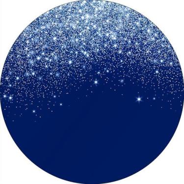 Imagem de Painel De Festa Redondo 1,50x1,50 - Efeito Glitter Azul 024 - Via Core