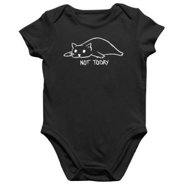 Imagem de Body Bebê Algodão Not Today - Foca na Moda, Preto, M
