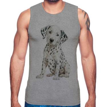 Imagem de Regata Cachorro Dálmata - Foca na Moda, Cinza, G