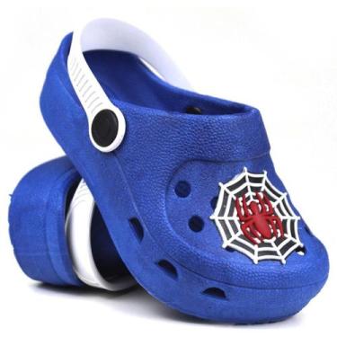 Imagem de Sandália Masculina Babuche Infantil Estrelinha Aranha, Azul, 19
