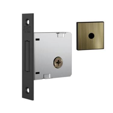 Imagem de Fechadura Porta Stam 1004 Roseta Quadrada 1 Tetra Externa Antique