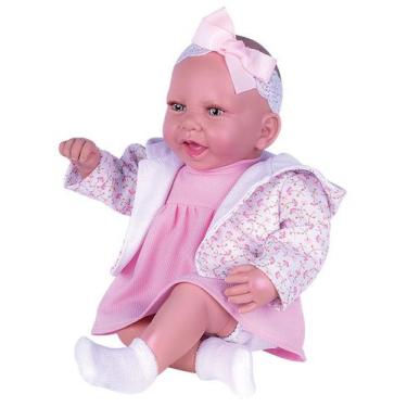 Imagem de Boneca Miya Bebe Reborn Menina Recém Nascido - Cotiplás, Rosa e Branco