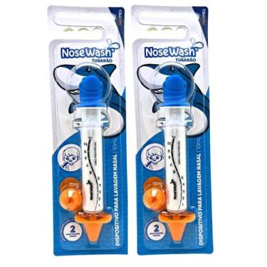 Imagem de Kit 2 Seringas de Lavagem Nasal Nosewash Tubarão - AgpMed
