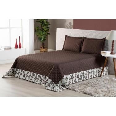 Imagem de Kit Colcha Cobre Leito Vitória Casal Queen Com 2 Fronhas 3 Peças - Bru