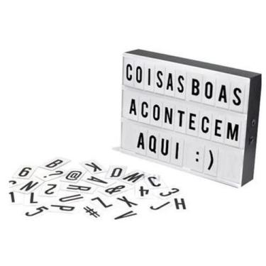 Imagem de Luminaria Painel Letreiro Light Box A5 96 Letras/Números - OMEMS